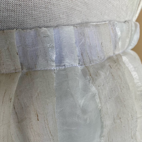 Vtg Handmade Ivory Tiered Ruffled Maxi Dress Sz M Boho Resort Strapless Cottage - Picture 3 of 6